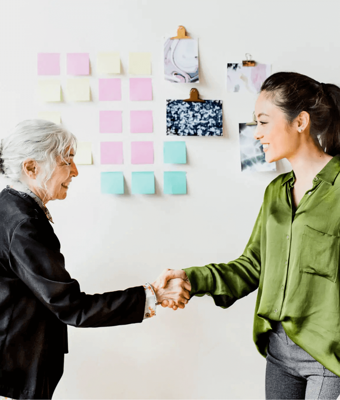 Professional handshake between colleagues