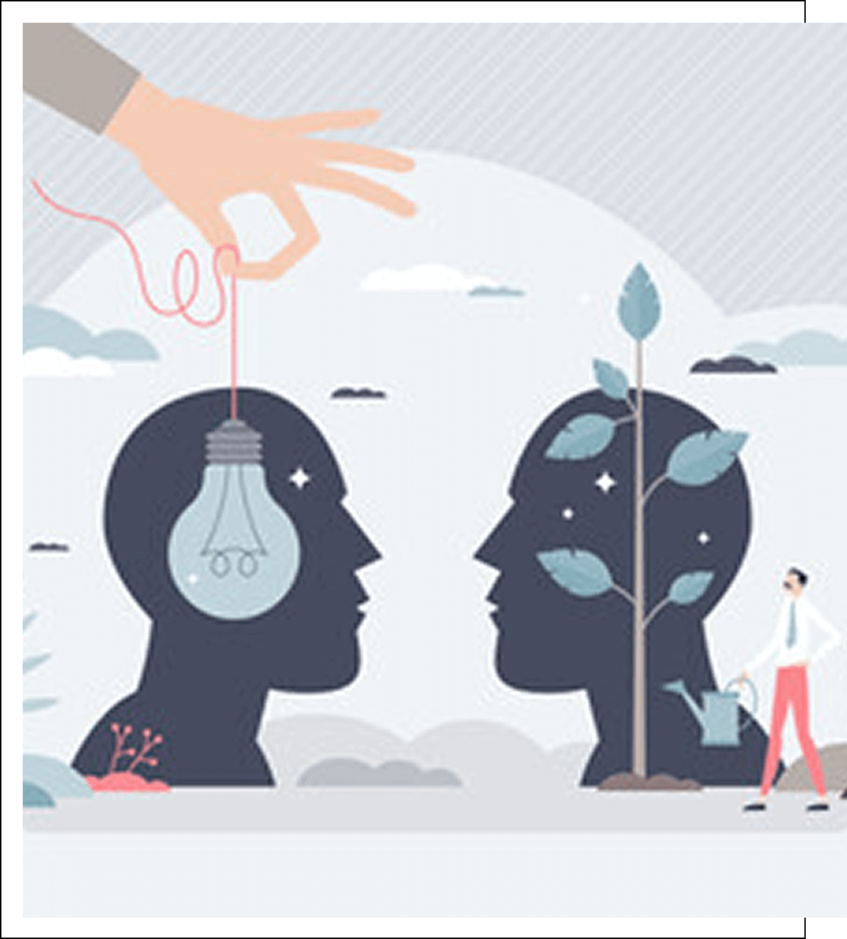 Ideas and growth concept illustration